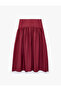 Viscose Modal Fabric Pleated Bell Cut Fitted Waist Midi Skirt