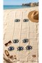 Blue Eye Patterned Muslin Towel 90*180cm Special Woven Cotton