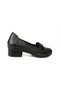 70 - 1 Black Leather Low Heeled Casual Women's Shoes - 2