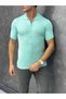 Slim Fit Polo Collar Knitwear Cotton Short Sleeve Shirt - 4
