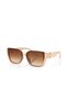 Uv400 Protection Floral Pattern Frame with Elegant Gold Detailing on the Temples Women's Sunglasses Dusty Pink Brown Color Plg-2131C4 - 4