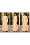 Peach Solid Tiered Casual Dress