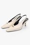 Women's Revia Ecru Buckle Detailed Heeled Shoes - 4
