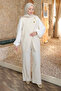 Stone Button Detailed Vest and Trousers Linen Set