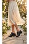 Women's Vintage High Wedge Heel Slippers Sandals Shoes with Skin Medium Detail - 9