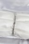 Brass Silver Color Honeycomb Model Zircon Stone Women's Bracelet - 2