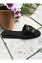 Women's Slippers with Thick Straps and Silver Buckles - 5