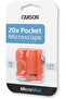 MicroMini 20x LED Lighted Pocket Microscope with Built-In UV and LED Flashlight - Orange, Med - 7
