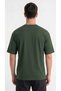 Men's Khaki Oversize T-Shirt Comfortable Fit Crew Neck Combed Cotton Fabric - 8