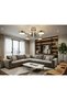 Modern Lighting, Cilling chandelier, Light, Black + Gold Color, 70x23 cm, Suitable for bedroom and living room, Adjustable height - 5