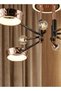 Modern Lighting, Cilling chandelier, Light, Black + Gold Color, 70x23 cm, Suitable for bedroom and living room, Adjustable height - 3