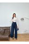 New Season Sweat-Proof 100% Linen Fabric Double Lace-Up Back Elastic Double Buttoned Wide-Legged Wide Led Palazzo Pants - 4