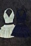 Ashley Sim Detailed Shorts Skirt Blouse Set - 4