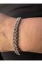 Men's and Women's Steel Bracelet - Gourmet Monaco Cuban Design White Plated Bracelet - 5