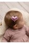 Stylish and Shiny Heart Figured Open Metallic Purple Hairless Baby Clip for Babies