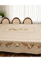Luxury Stain-Resistant Linen Printed Tablecloth 160X220 Rose Brown - 3