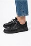 Men's Black Genuine Leather Orthopedic Sole Seasonal Casual Shoes - 3