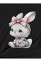 Cute Rabbit Printed Crew Neck 100% Cotton Short Sleeve Kids and Teenagers T-Shirt - 3
