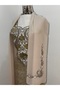 Luxury Emirati Mukhawir Dress White with Gold Floral Design