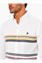 Men's White Striped Detailed Long Sleeve Cotton Shirt - 4