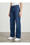 MAVİ GENİŞ PAÇA JEANS - 4