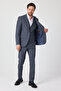 Pladis Men's Light Navy Blue Pointed Collar Polyviscon Fabric Jacket+Pants+Vest Slim Fit Suit - 7