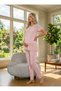 New Season Powder Linen Scalloped Summer 100% Cotton Short Sleeve Design Maternity Pajama Set - 7