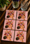 Lipstick - Modern Design Lipstick 6-Piece Set Coasters - Uv Printing Mdf - 10X10 cm