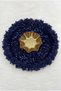 Navy Blue Bridal Henna Night Tray and Basket, Sparkling Sequin Velvet and Three-Dimensional Laser Flowers, Wedding Marriage Promise Engagement Circumcision - 5