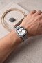 Unisex Gray Silicone Cord Square Case Minimal Wristwatch - 4