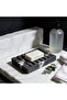 Concrete Soap Dish Marble Patterned Drained Grooved Bathroom Accessory