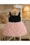 Rose Black Pink Special Occasion Baby Children's Puffy Dress
