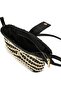 Women's Straw Weave Patterned Black Women's Shoulder and Crossbody Bag - 6