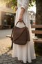 Rue Des Rosiers Hand Knitted Paper String Bag |   Brown |   Lined |   Daily, Vacation & Beach Use |