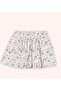 Baby Girl Floral Patterned Skirt with Elastic Waist 0-5 Years White - 3