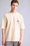 100% Cotton Naruto Boxy Fit Crew Neck Printed Short Sleeve Beige T-Shirt G6418Ax26Sm - 3