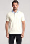 Men's Button Closure Short Sleeve 100% Cotton White Polo Collar T-Shirt