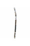 Labradorite Beaded Necklace with Gold Hammered Half-Moon Pendant, Grey, Boho Style - 2