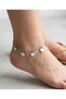 Heart Model Multi-Dangle Enamel Embroidered Steel Anklet Ankle Summer Fashion Suitable for Daily Use Jewelry Accessory Steel Anklet