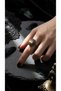 Bronze Vintage Women's Ring Authentic Margazite Worked Zircon Stone Flower Adjustable - 4