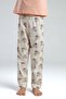 Girl's Too Pretty Print Pajama Set 8-15 Years Salmon - 2