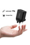 25W GaN USB-C Fast Charger with USB-C Cable, PD 3.0 & PPS Compact Wall Adapter - Black - 3