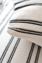 Mios Black Double Striped Dowry Bedspread Set 200X220 2 Pillows 50X70 5502 - 5