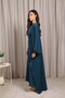 Turquoise Nida Butterfly Abaya – Elegant Flowing Design - 2