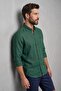 Farrington Dark Green 100% Linen Shirt - 4