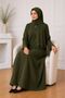 Cotton Ayrobin Fabric Laser Cut Seasonal Sweat-Proof Zippered Prayer Dress Cap Ferace - 2
