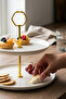 Rüya Yalın Porcelain Cookie Holder and Presentation Dish Off-White - 2