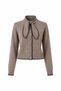 Knitwear Cardigan with Brown Scarf - 4