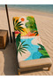 Tropical Palm and Sunset Patterned Beach Towel - 4