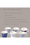 Mug - Pacific Blue Collection 6 Piece Mug Set - Porcelain Tableware - Perfect for Coffee, Tea and Hot Chocolate - 400ml - 2